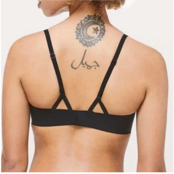 Lululemon Take Shape Bra in Black Padded Push Up Wireless Wire Free Bralette 32C - Picture 3 of 15